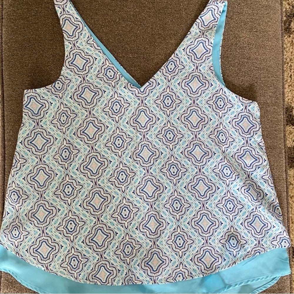 Pink Rose Lemon and Leaf Print Top - Picture 4 of 5